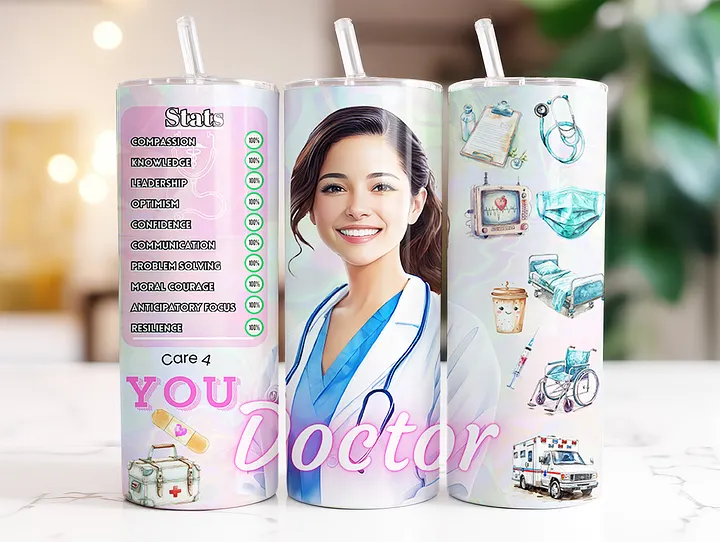 Latina Doctor 20 oz Skinny Stainless Steel Tumbler product image (2)
