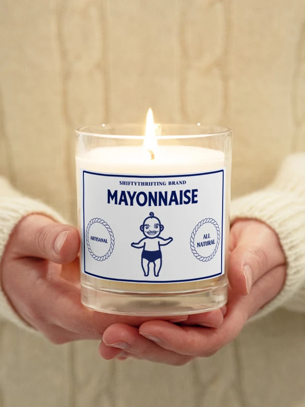 Artisanal Mayonnaise soy candle product image (1)