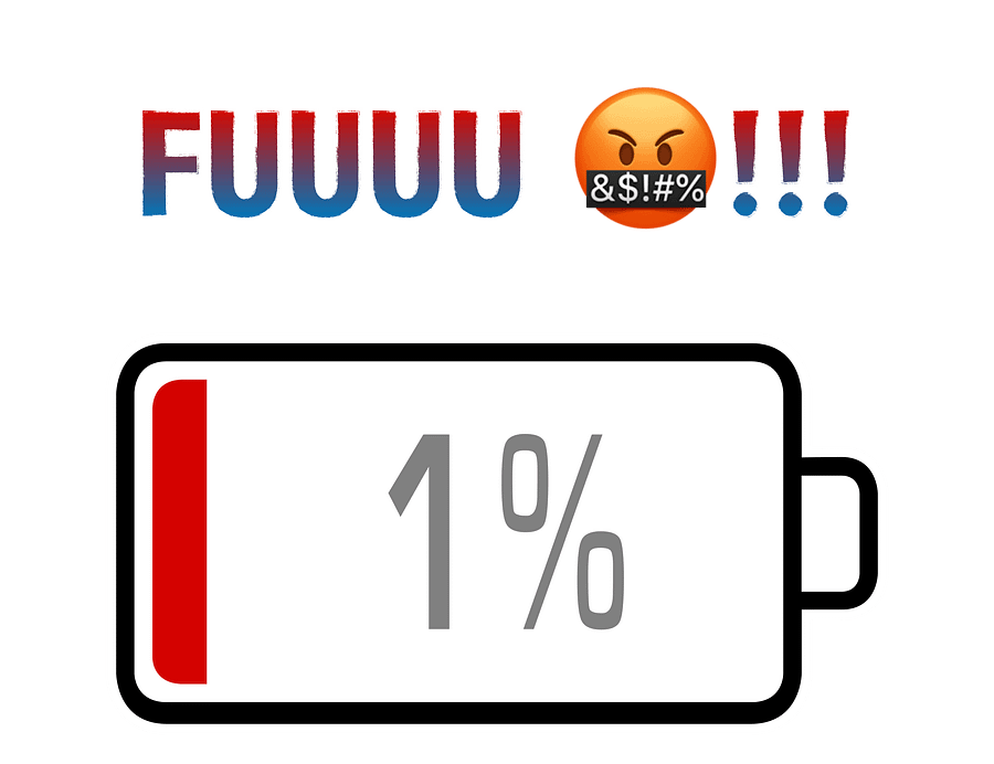Fuuuu !!! with Battery at 1% T-Shirt product image (2)