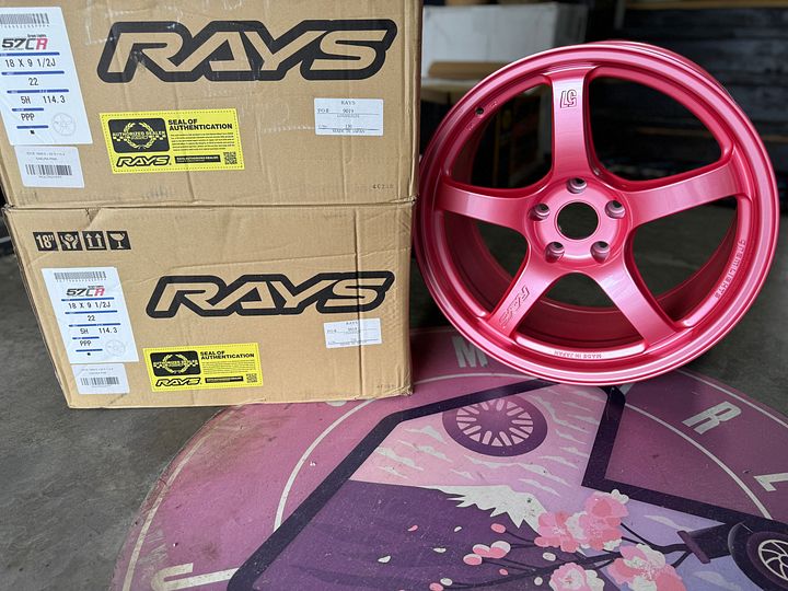 Rays 57CR Sakura Pink - 18x9.5 +22 (5x114.3) - New product image (1)