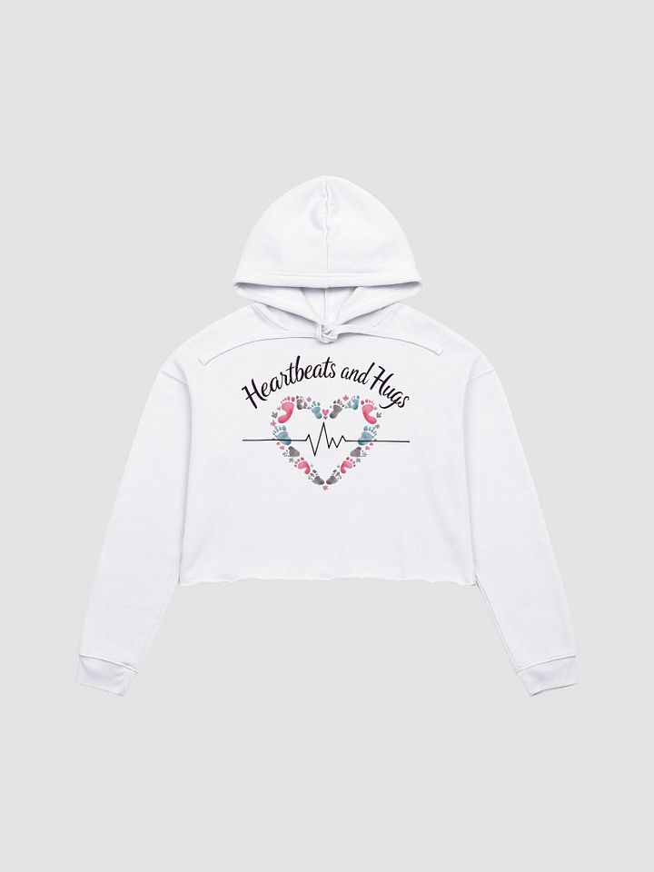 Ekg, Heartbeat and Hug Cropped Hoodie product image (4)