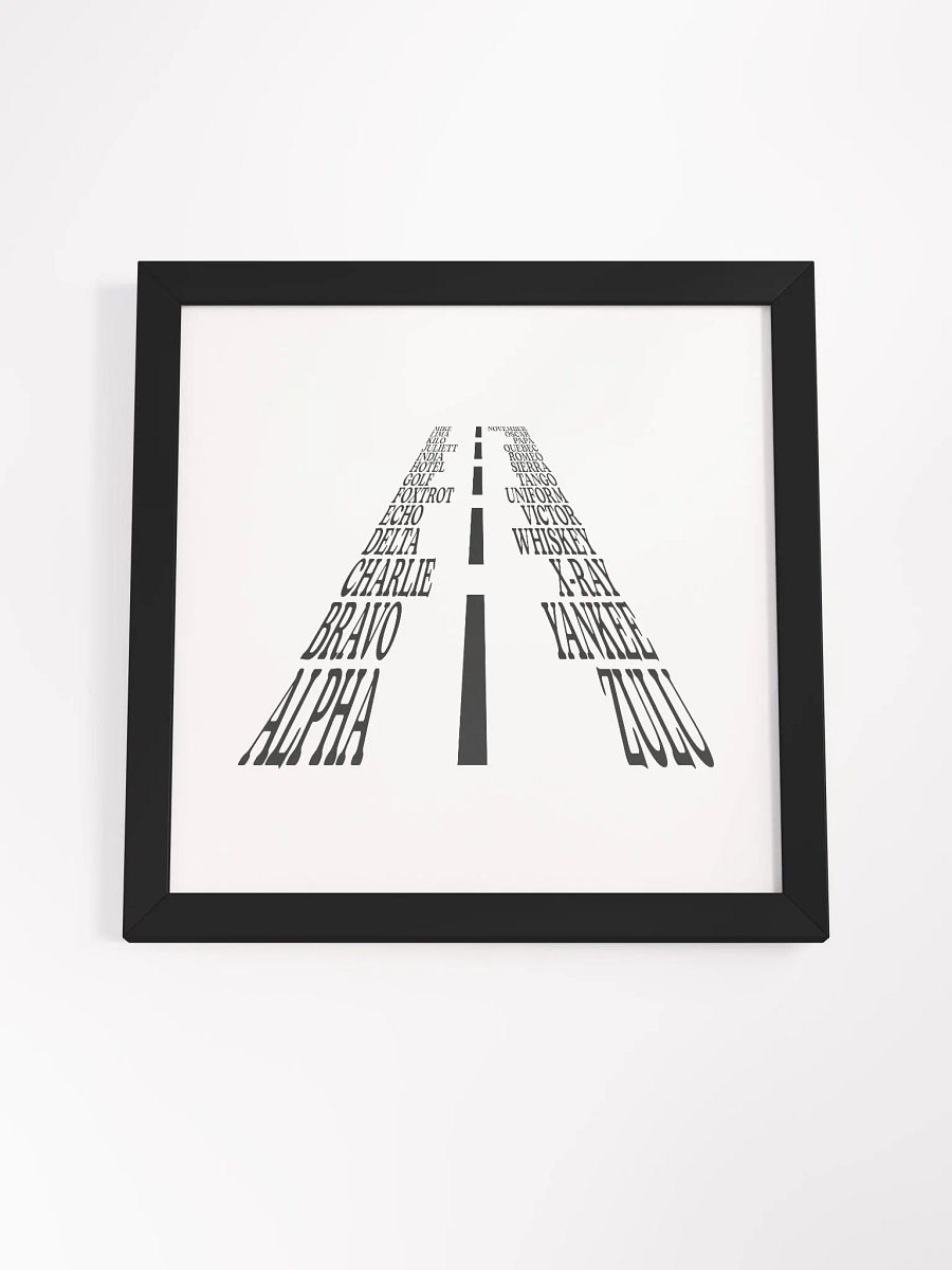 The Aviation Alphabet Runway Framed Poster product image (4)