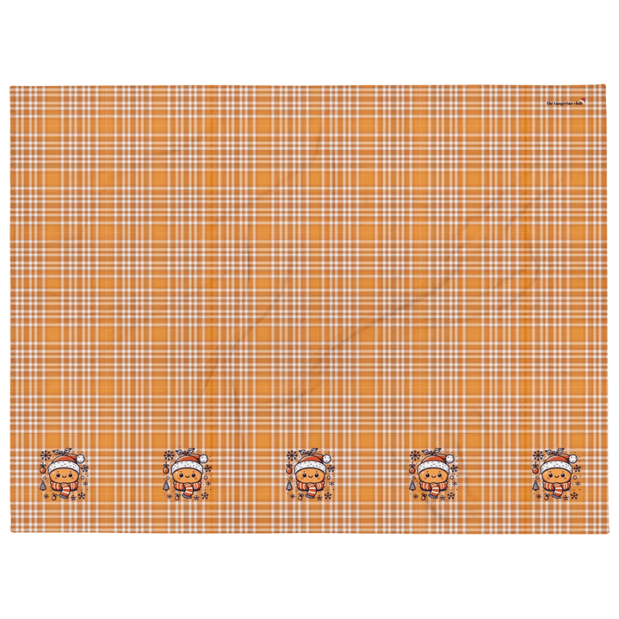 Tangerine Plaid Xmas Blanket product image (1)