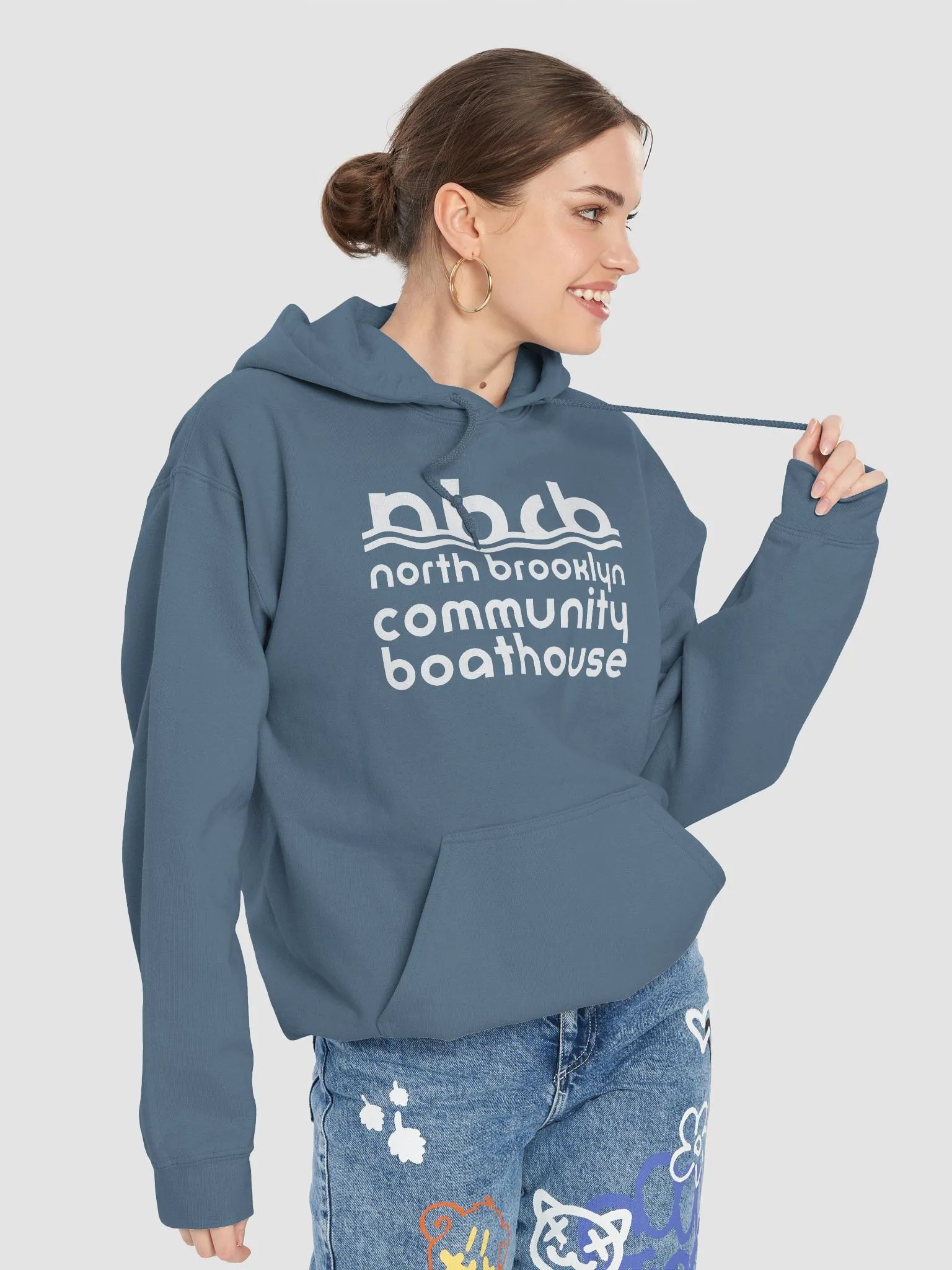 Classic Unisex Hoodie by Gildan - Full White Logo product image (23)