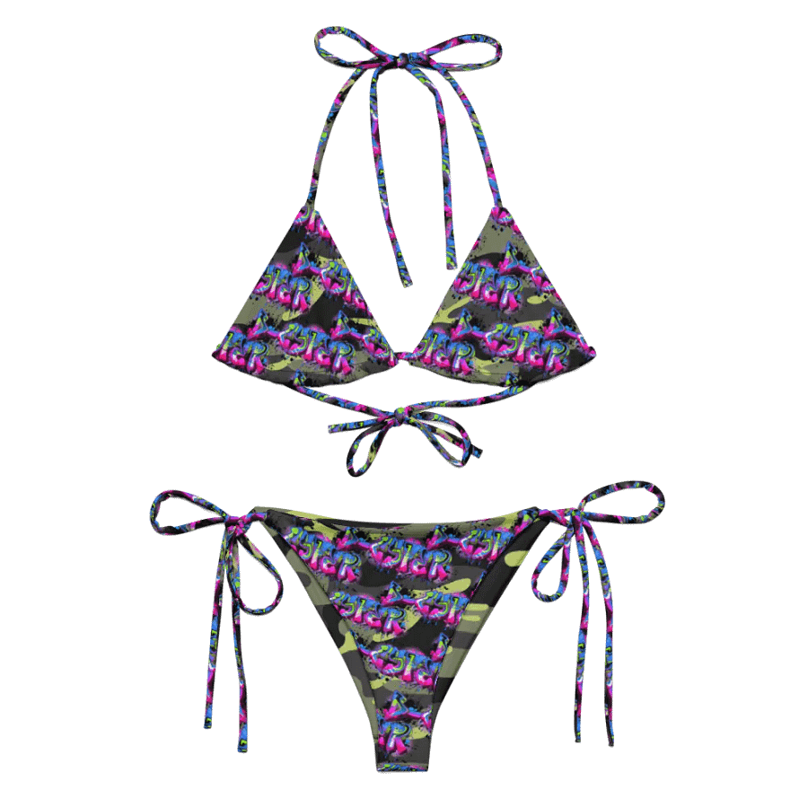 Camouflage Chic Recycled String Bikini Set product image (1)
