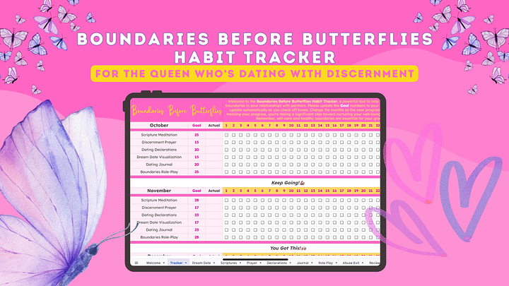 Boundaries Before Butterflies Habit Tracker product image (2)