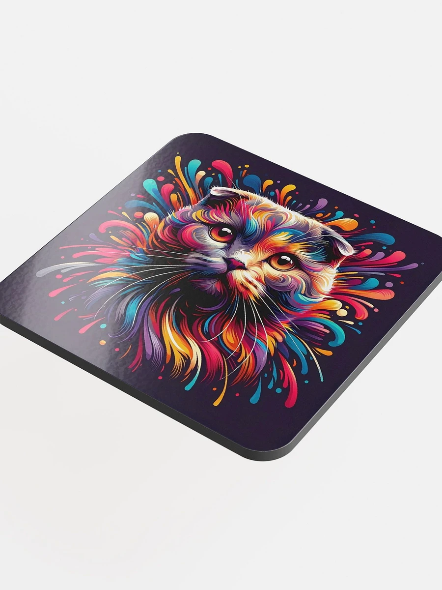 Glossed Cork Coaster: Scottish Fold product image (4)