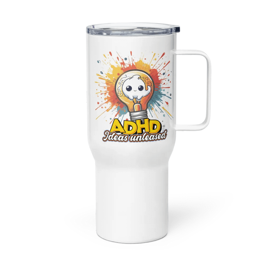 ADHD Ideas Unleashed Travel Mug with a Handle product image (4)