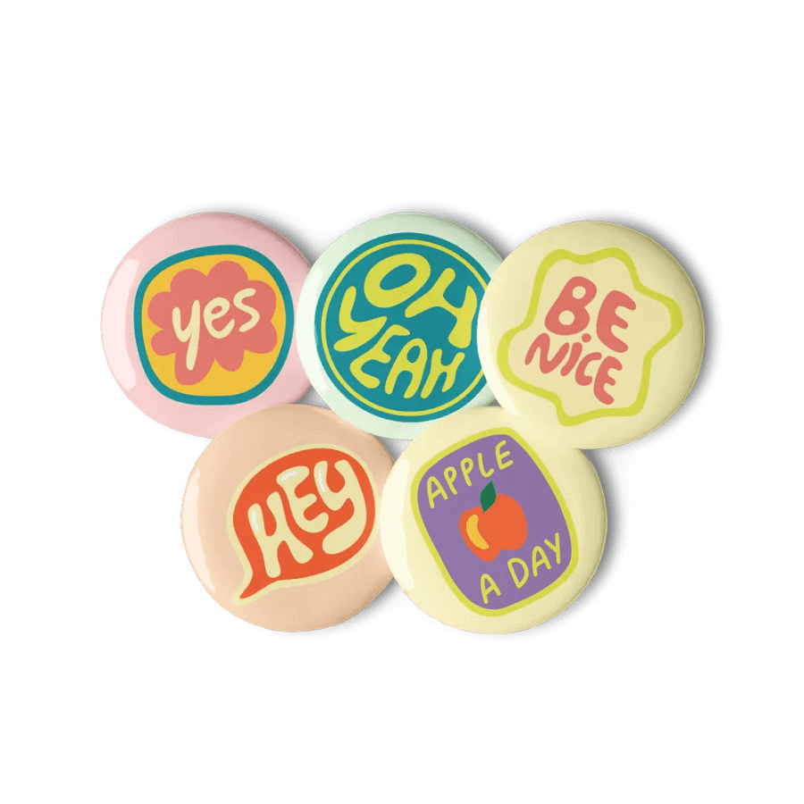 An Apple A Day Pin Button Set product image (2)
