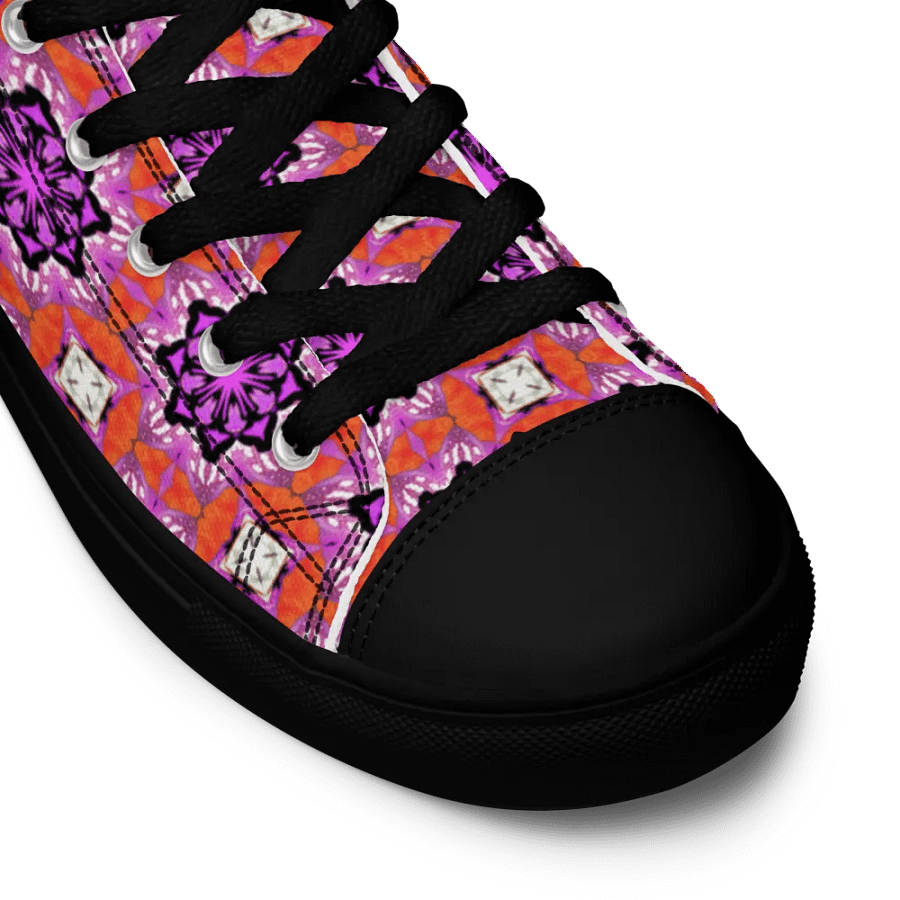 Abstract Foxy Repeating Pattern Ladies Canvas Shoe High Tops product image (9)