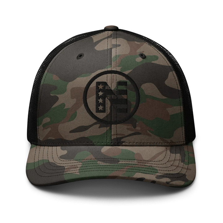 National VA Loans Stealth Camo Trucker Hat product image (1)