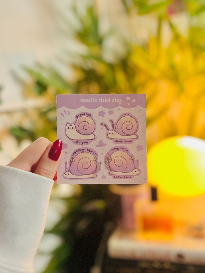 Snails that Slay sticker sheet product image (1)