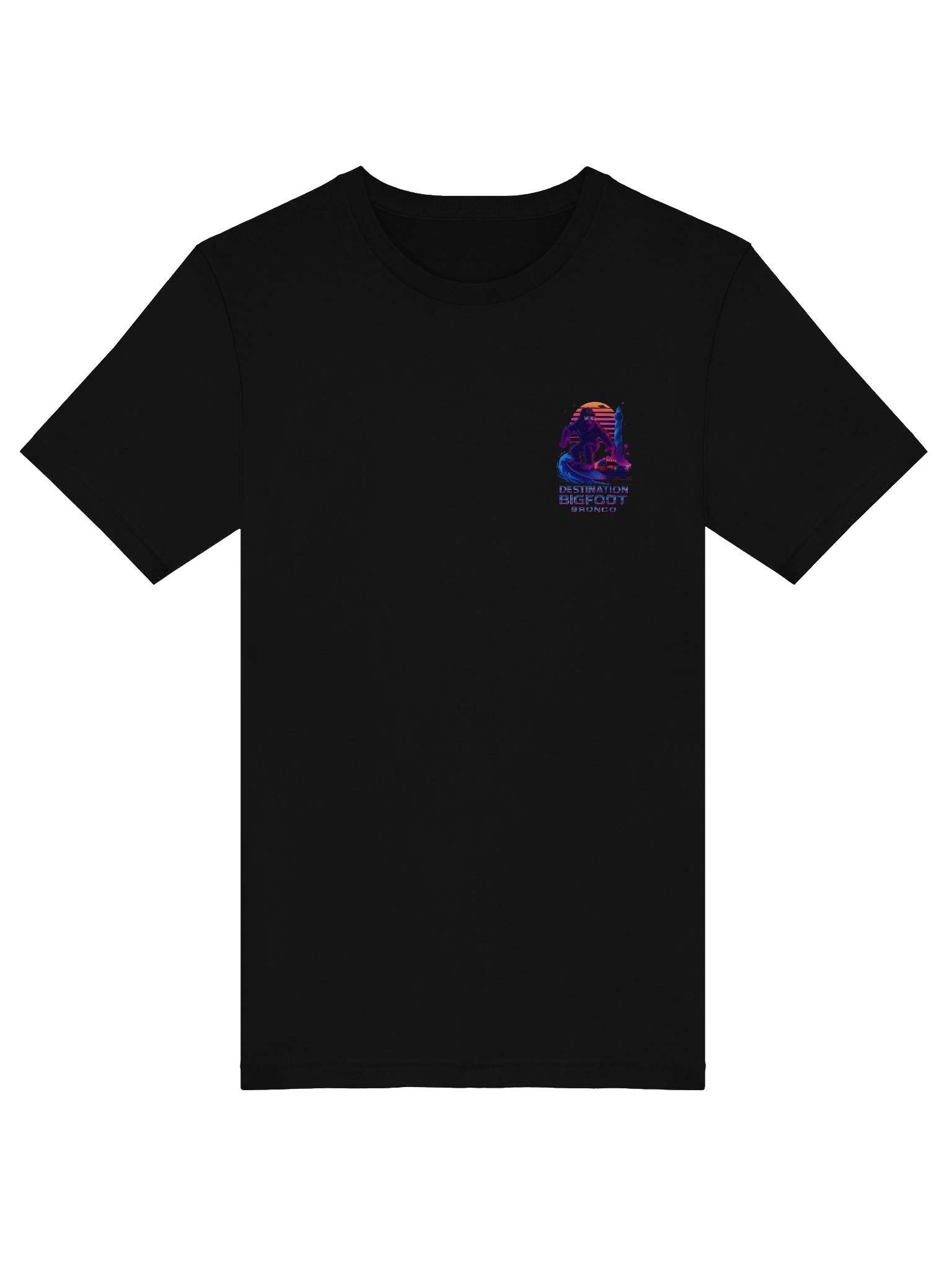 Destination Bigfoot Bronco Synthwave T-Shirt (Multiple Colors Available) product image (51)