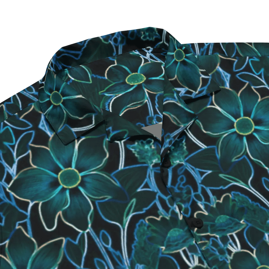 Trippy Floral in Teal and Blue/ Hawaiian Shirt by Sublicolor product image (3)