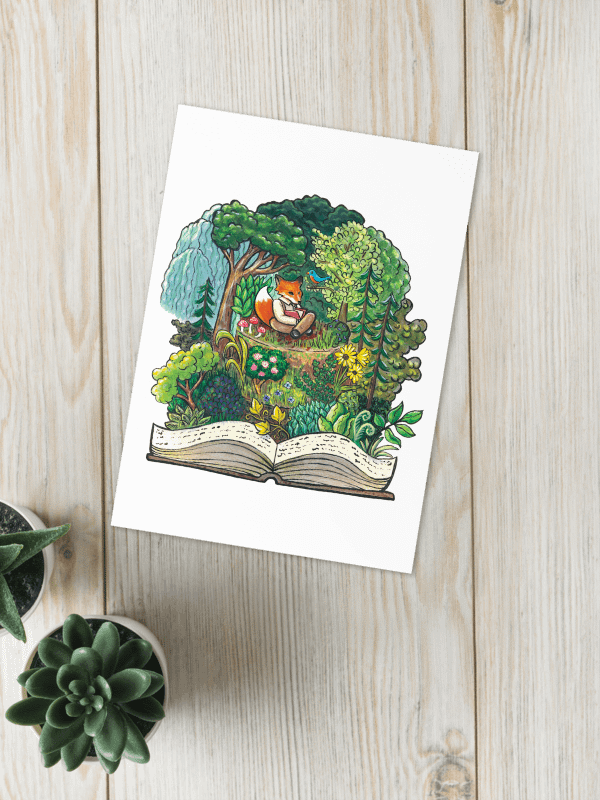 Fantasy Forest Fox Cake - Card w/ white background product image (5)