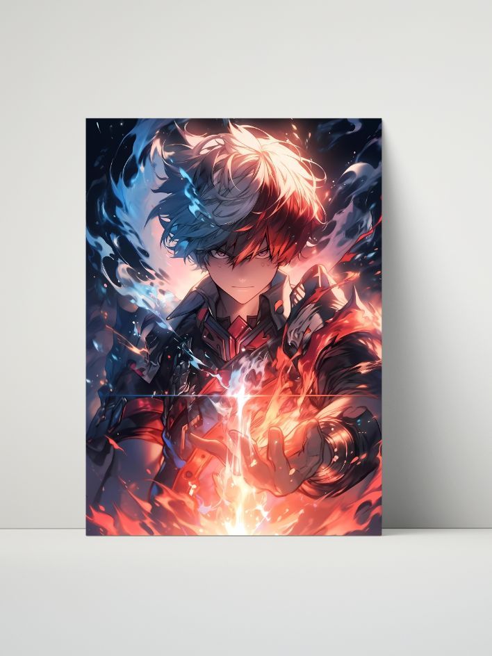 My Hero Academia Shoto Todoroki Dual Power Metal Print – 8x10 product image (1)