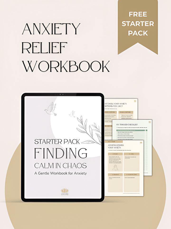 Free Starter Pack: Finding Calm in Chaos - Guided Anxiety Workbook for Adults product image (1)