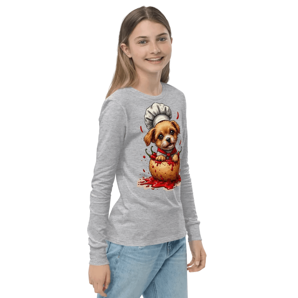 Chef Cilli Dog Youth Long Sleeve Tee product image (23)