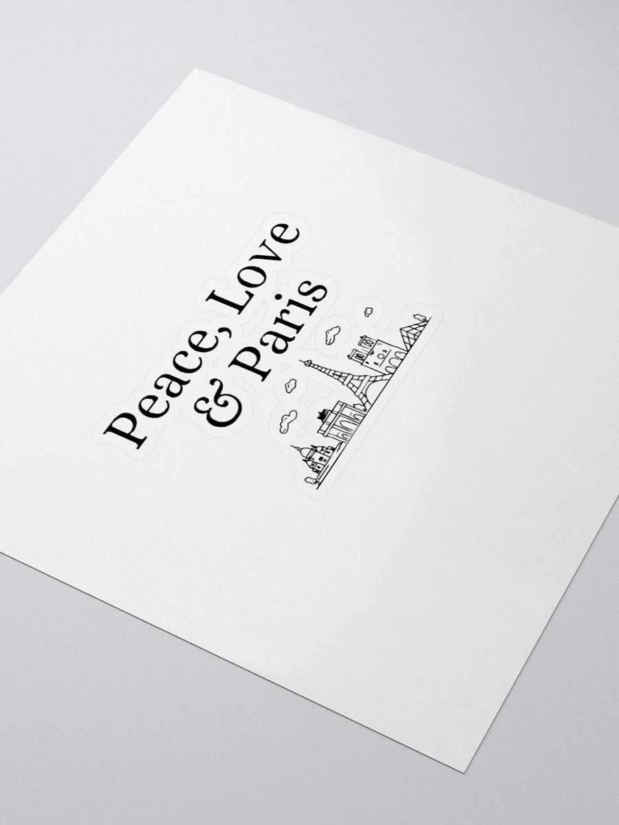 Peace, Love and Paris with Paris Monuments Custom Cut Vinyl Stickers product image (3)