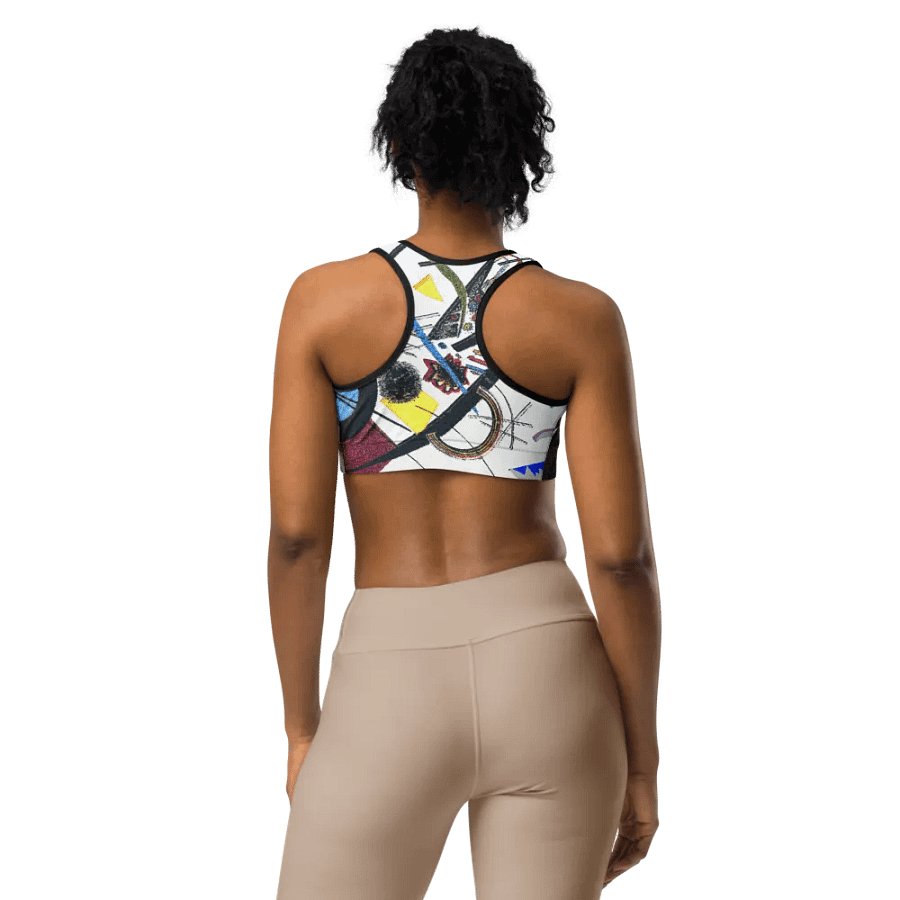 Abstract Lithographic Pattern Design Sports Bra - V1 product image (1)