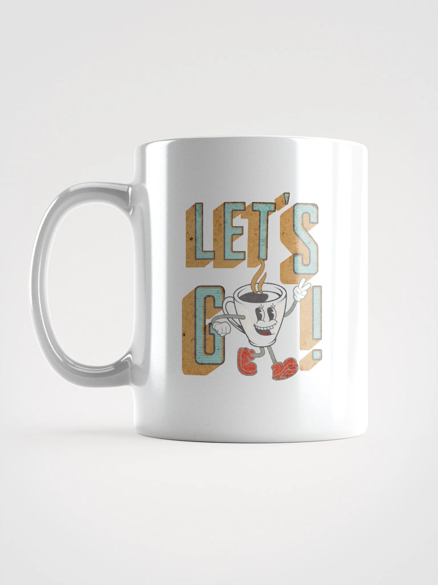 Lets Go Coffee Mascot Smiling Coffee Mug product image (1)