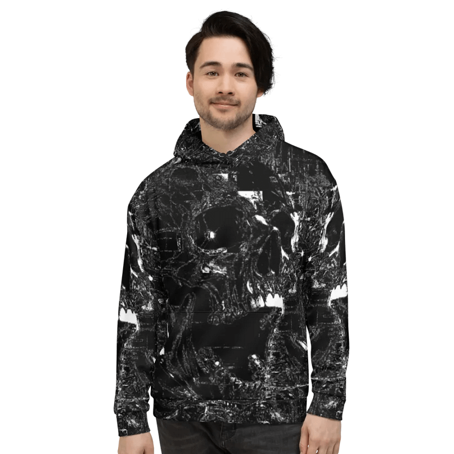 Distorted Chaos All-Over Print Recycled Unisex Hoodie Sublicolor 140 product image (11)