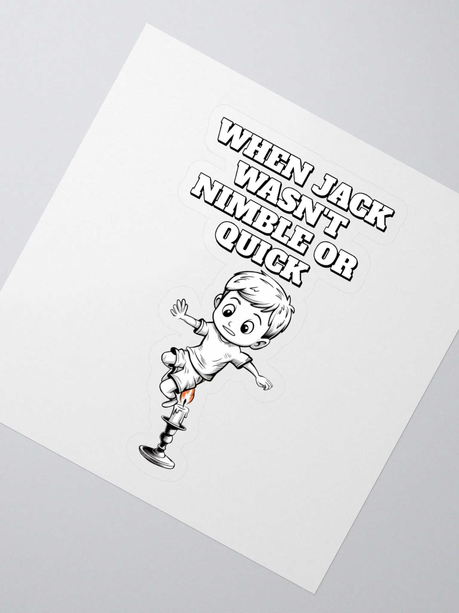 When Jack Wasn't Nimble or Quick - Parody Sticker product image (2)