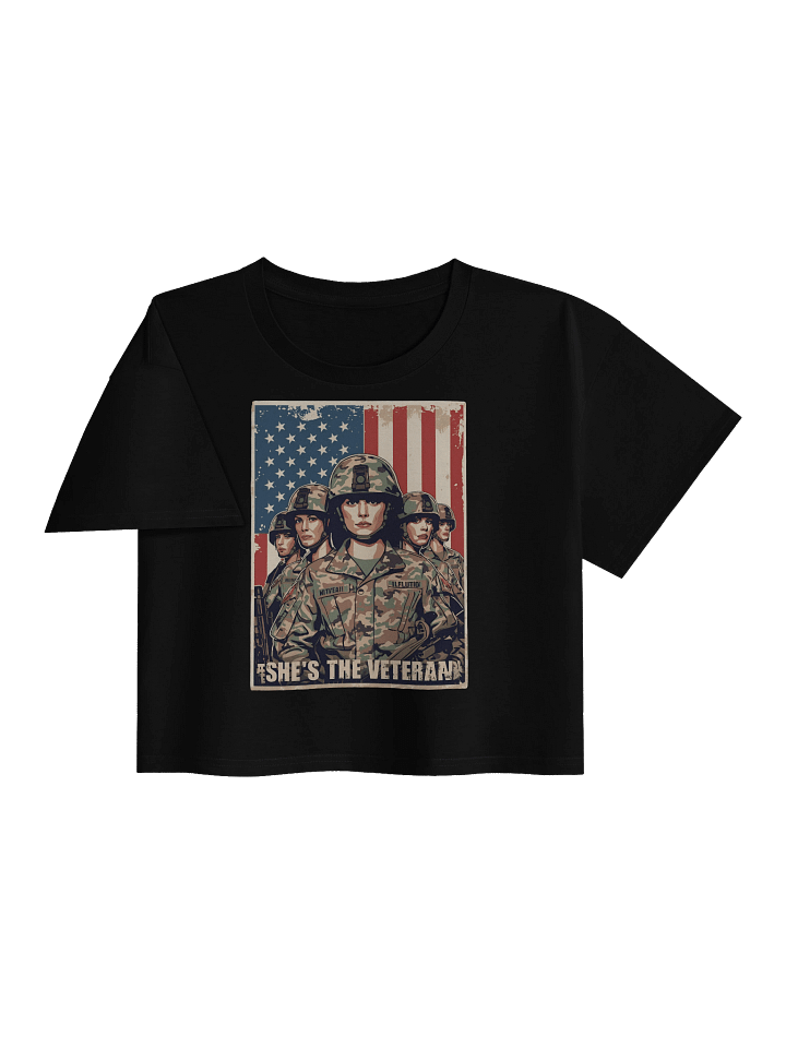 She’s The Veteran Premium Crop Top product image (2)