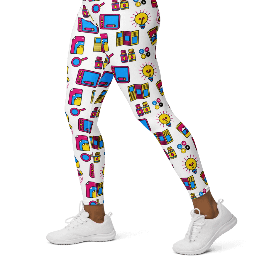 Playful Palette High-Waisted Leggings - Nostalgic Design Activewear product image (5)