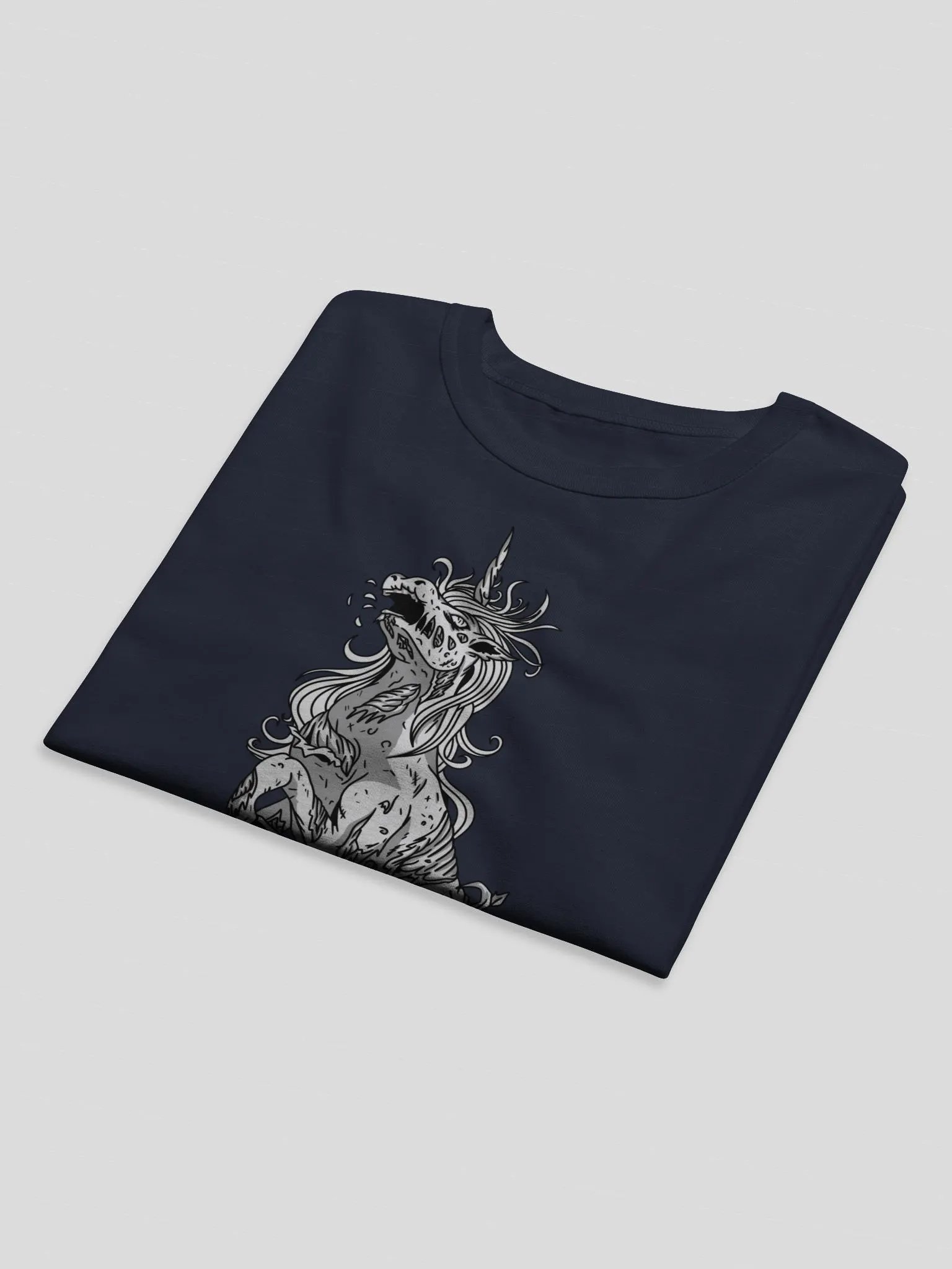 Undeadicorn Black and White T-Shirt product image (4)