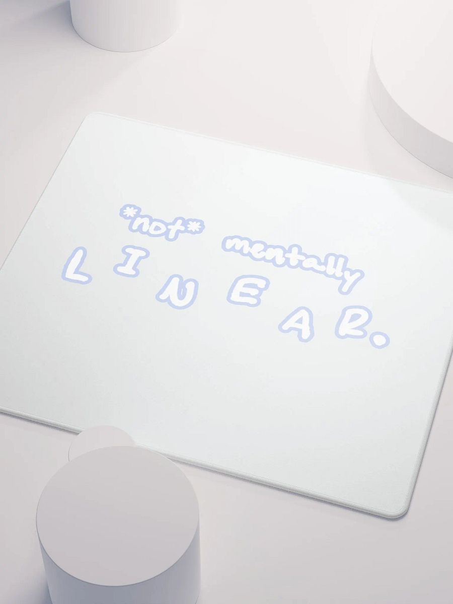*not* mentally linear (lined design, #BDCAEF) mouse pad product image (3)