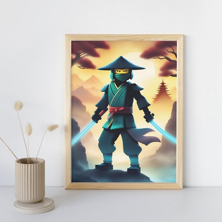 Fierce Ninja wall art Boys Room - Ninja Poster - Ninjago inspired Wall Decoration for Boys product image (26)