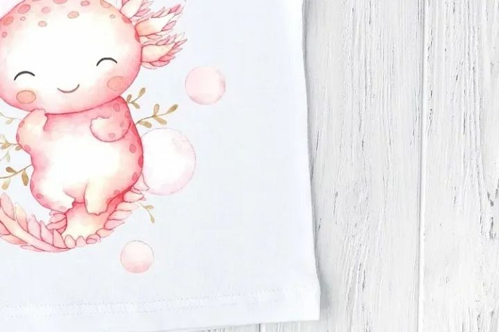Axolotl Watercolor Illustration | Sublimation Design product image (2)