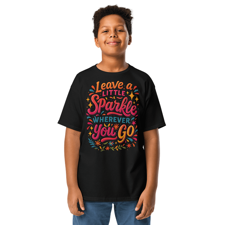 Leave a Little Sparkle – Kids’ Rainbow Positivity Tee product image (6)