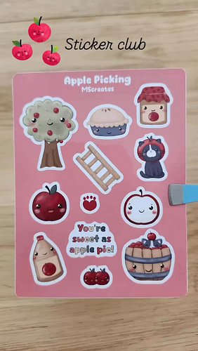September Sticker Club membership! I chose to feature Apple picking this month, which is one of my favourite fall activities....