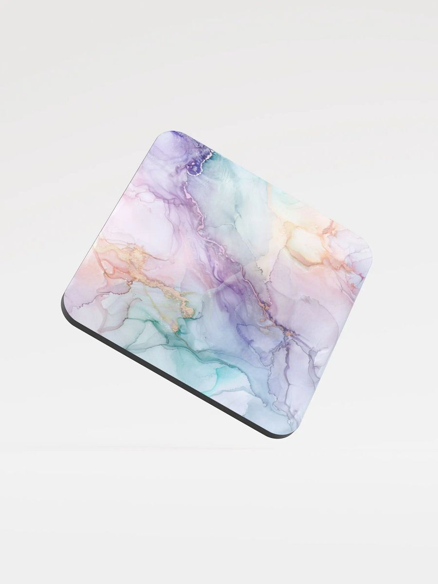 Multicolor Alcohol Ink Glossy Cork Coaster by Treasure Pie product image (3)