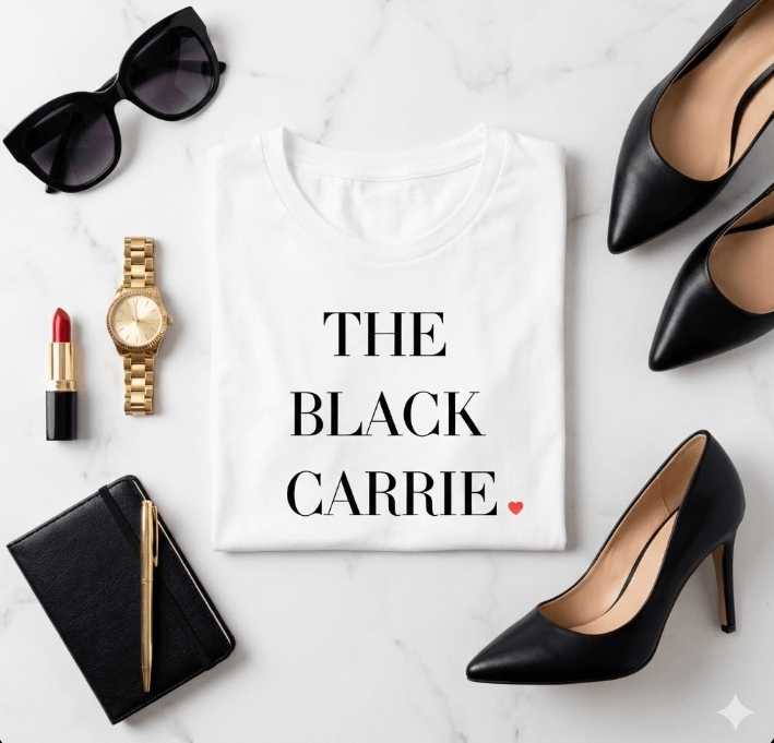 The "Black Carrie" Tee | Fashionable, Flawed, & Paid product image (2)