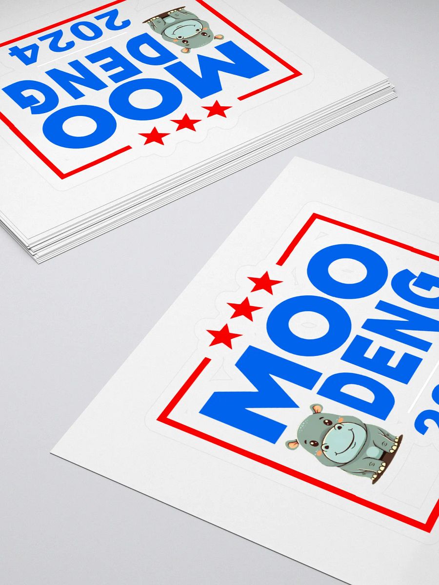 Moo Deng Funny Election 2024 Cute Hippo Sticker product image (4)