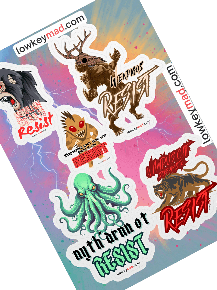 Even We Cryptids RESIST Sticker Sheet product image (1)