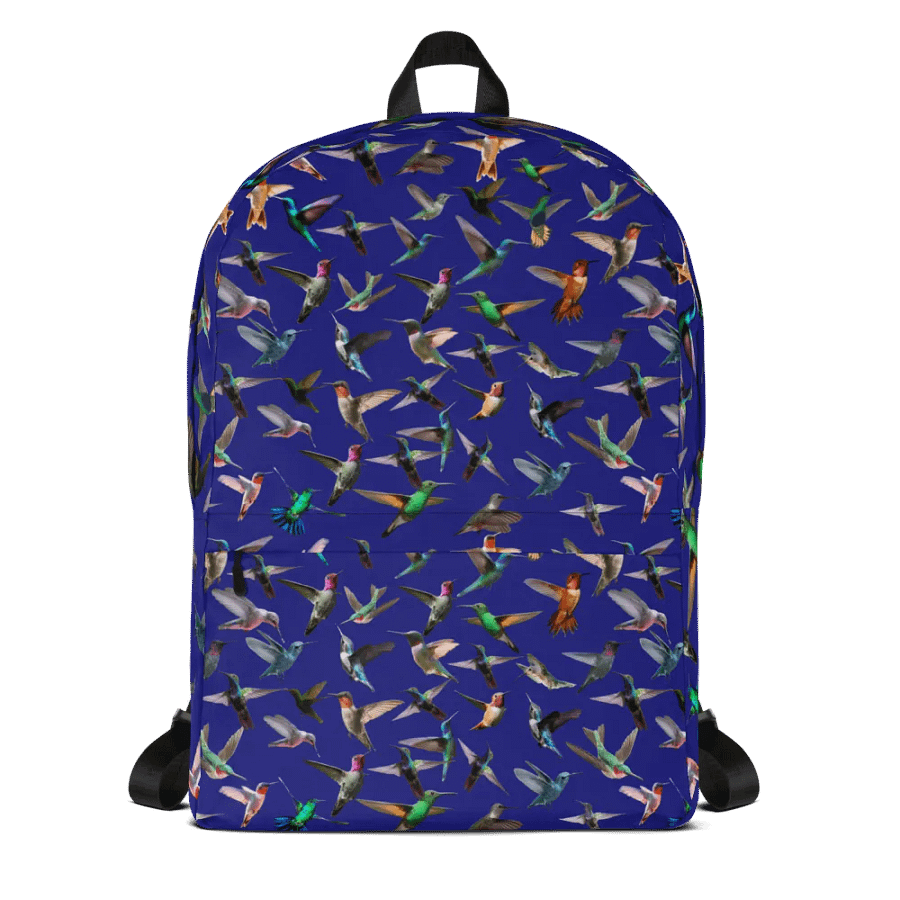 Navy Hummingbird Haven Backpack for birders friends product image (1)