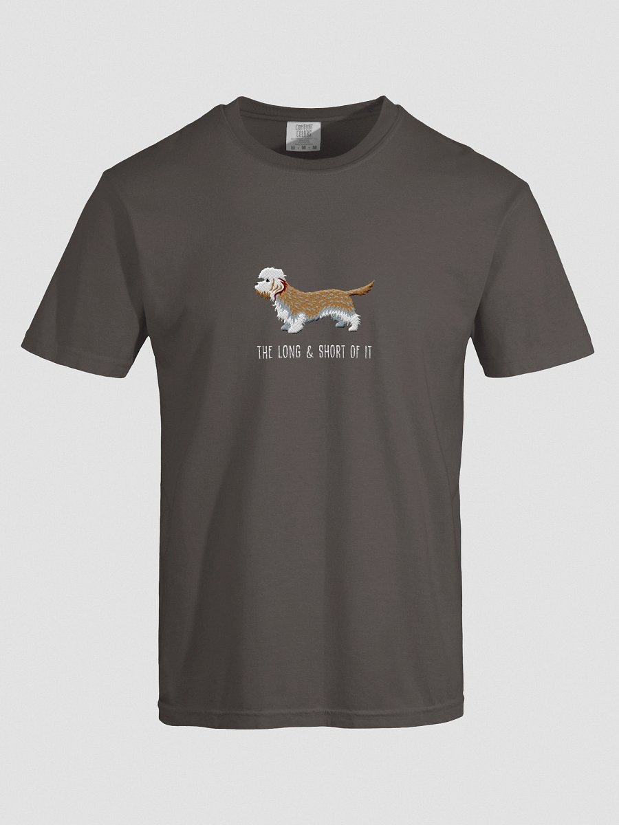 The Long and Short of It T-Shirt(Embroidered) of a Dandie Dinmont Terrier(Mustard) product image (17)
