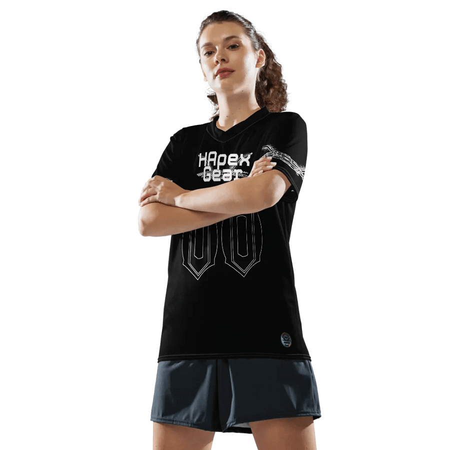 Capital SYNC - Black - Recycled Unisex Sports Jersey - White HApex Gear Black Logo product image (10)