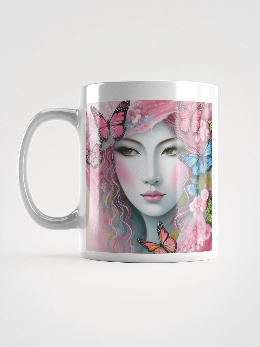 Woman With Pink Butterflies Mug product image (18)