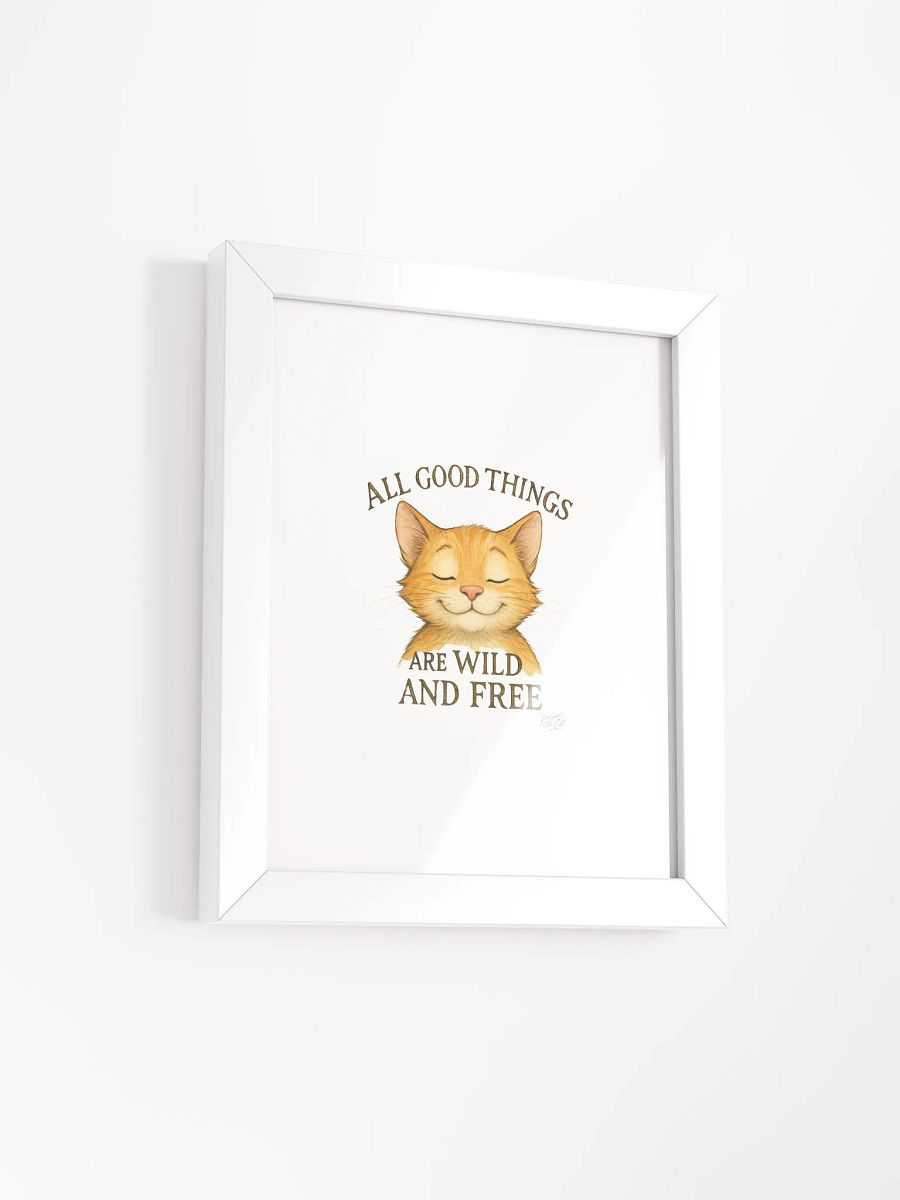 Wild and Free Vaikauri Cat Framed Matte Poster product image (2)