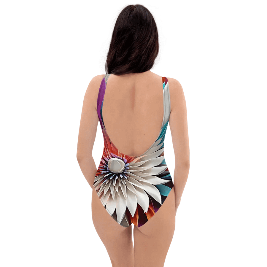 Abstract floral swimming suit product image (3)