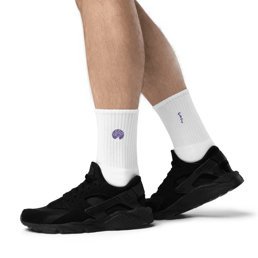 Squibble Design Paw Logo Embroidered Socks product image (6)