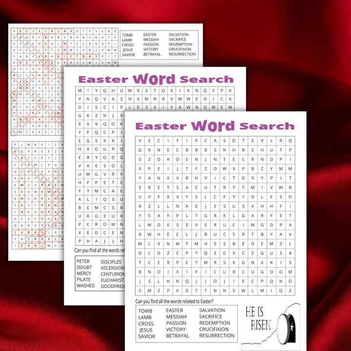 Easter wordsearch Game | Bible word search printable, childrens ministry word search printable, printable word search easter, product image (1)