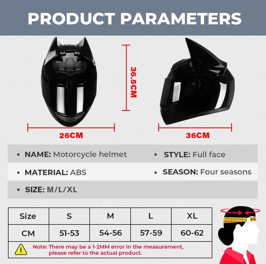 Batman ears moto helmet product image (8)