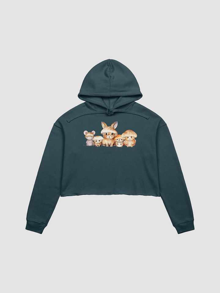 Whimsical Woodland Friends Crop Hoodie product image (1)