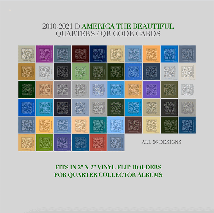 2010-2021 / Denver / America the Beautiful Quarters / Printable QR Code Cards product image (1)